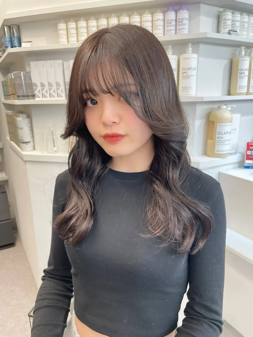 ロング カラー ブラウンカラー 透明感カラー ココアブラウン ダブルカラー/ミルク ティー/momo🎀のヘアスタイル