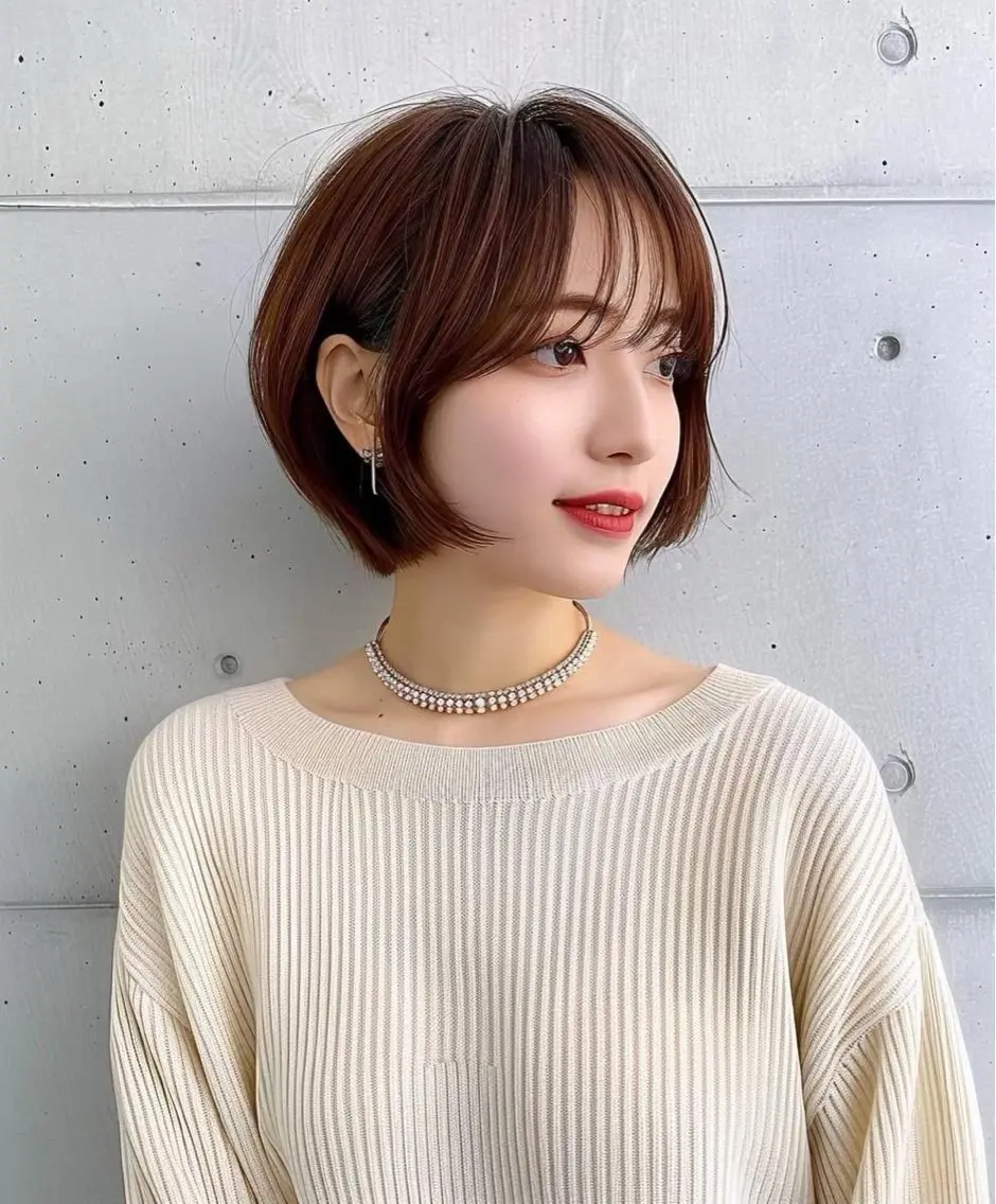 ミディアム ハイライト 髪質改善 ヨシンモリ 韓国風ヘア レイヤーカット カット ヘアカラー トリートメント 韓国風/髪質改善/ ナガヤアキラのヘアスタイル
