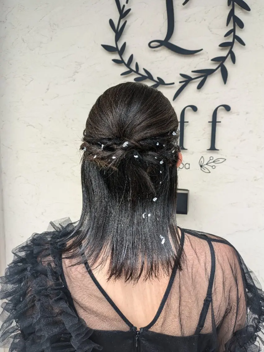 ヘアアレンジ ハーフアップ ヘアセット 中谷 千鶴のヘアスタイル