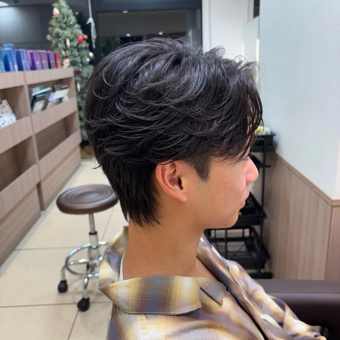 ミディアム パーマ メンズ 🐠寒色系×パーマ 櫻井 麿偉🐏のヘアスタイル