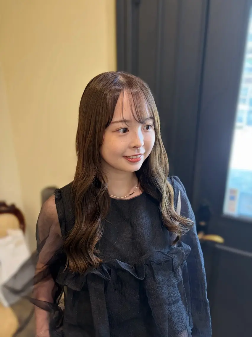 ロング アッシュ アッシュブラウン ヘアカラー トリートメント みゆ/ カラーリスト🎀のヘアスタイル