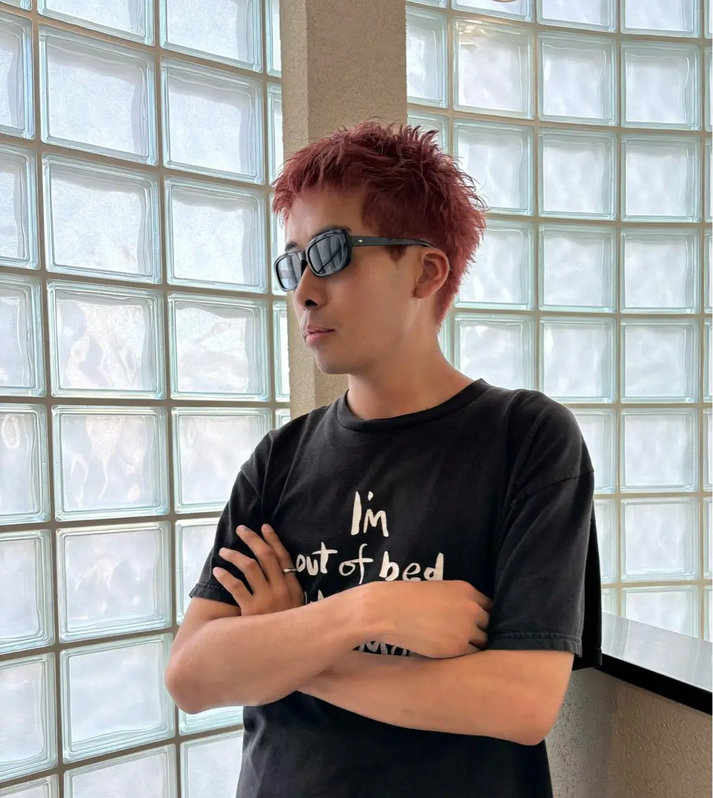 ショート カラー メンズ メンズブリーチ スパイキーショート ブリーチ ピンクカラー ショートヘア カット ヘアカラー ハイトーン/レイヤー /瀬川琴音のヘアスタイル