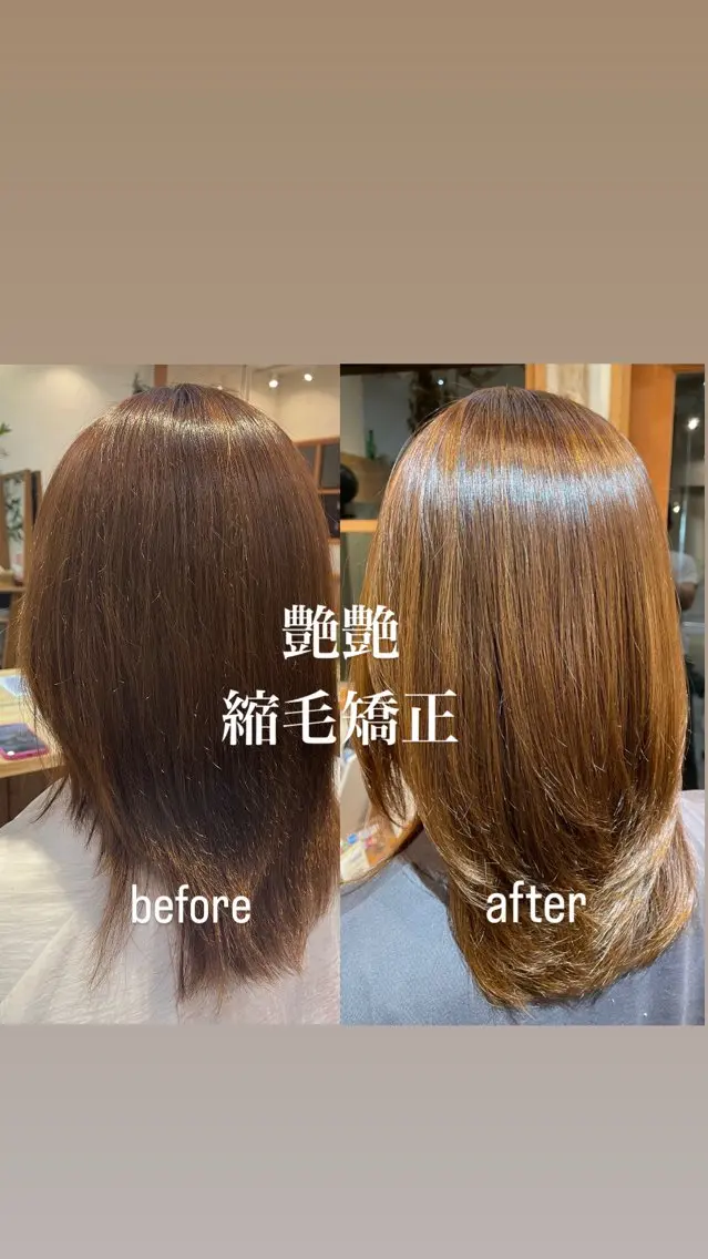 セミロング パーマ 縮毛矯正 🪻二宮俊カットモデ ル縮募集🪻のヘアスタイル