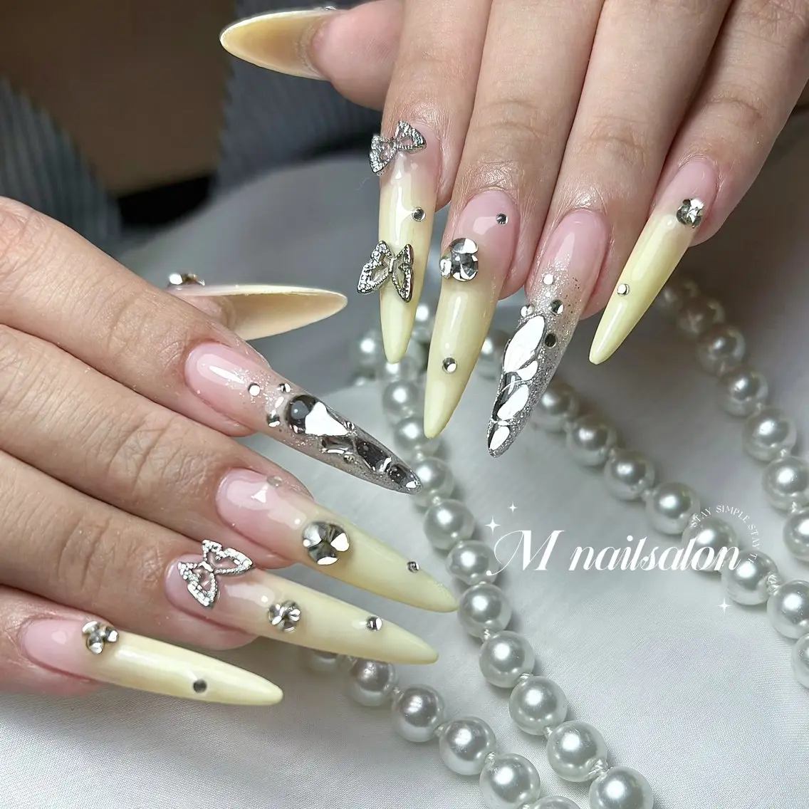 ネイル ハンドネイル M🌷nail 長さだし専門店のネイルデザイン