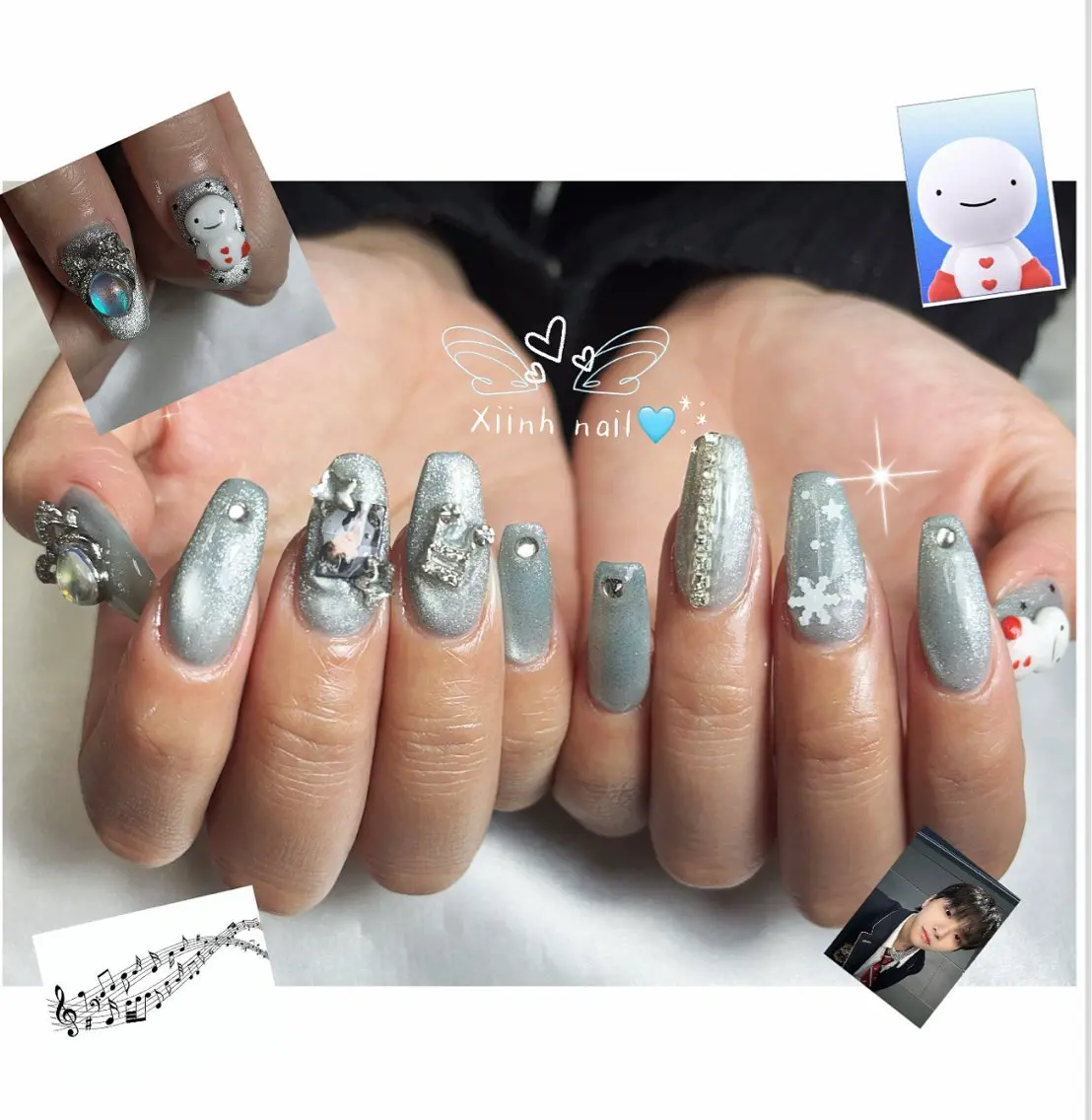 ネイル ブラウン チークネイル 桜ネイル 長さ出し フットネイル ハンドネイル XIINH NAIL SALONのネイルデザイン