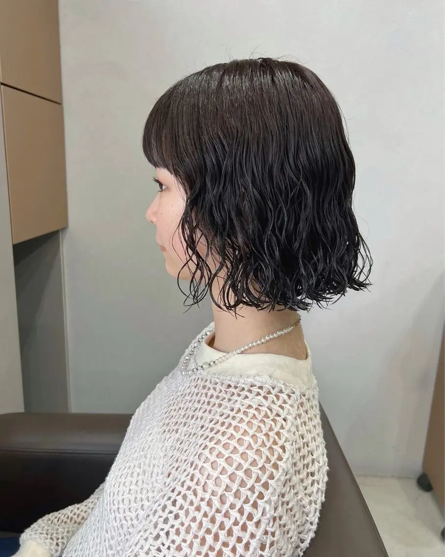 ミディアム パーマ ミディアムパーマ 宮嶋 蓮のヘアスタイル