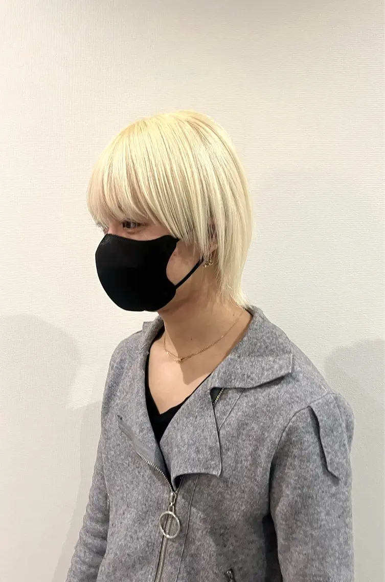 カラー メンズ メンズブリーチ ブリーチ 透明感カラー デザインカラー 髪質改善 山本梨華/ 透明感カラーのヘアスタイル