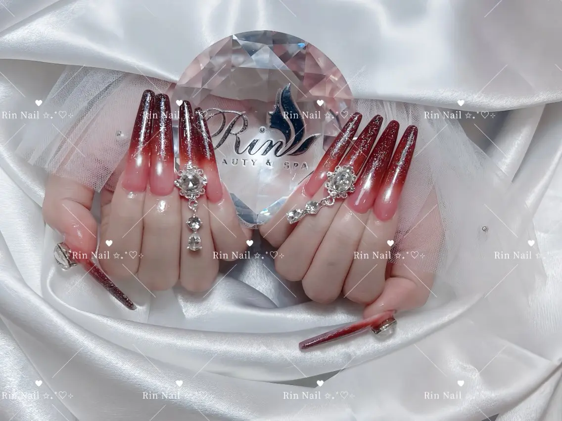 ネイル べっ甲ネイル ブルー 長さ出し フレンチネイル ジェルネイル ハンドネイル Rin Nail 新大久保店のネイルデザイン