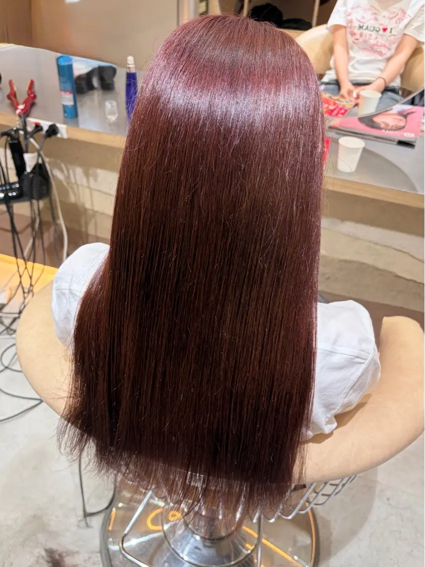 ロング ヘアカラー 赤羽根 周のヘアスタイル
