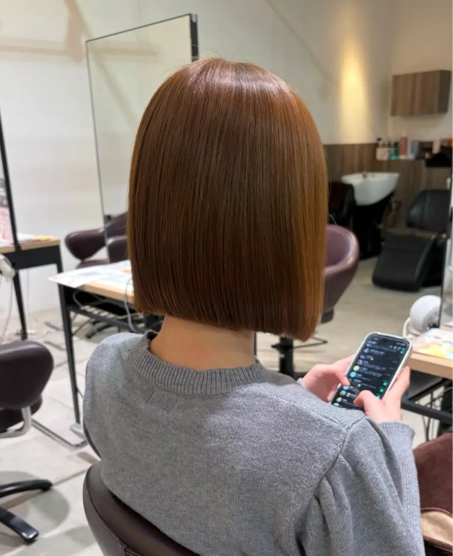 ショート 切りっぱなしボブ ボブ GRANDEUR natsukiのヘアスタイル