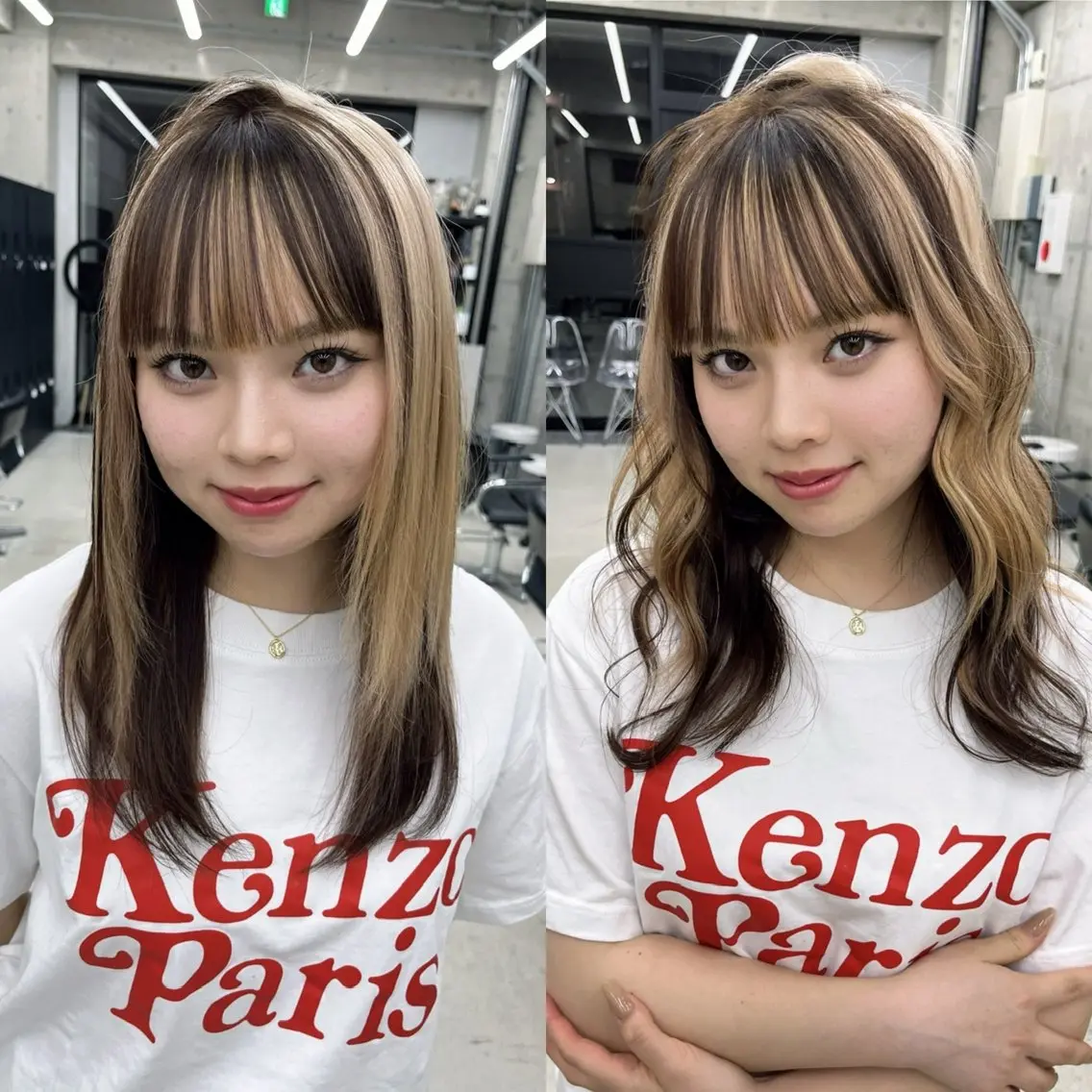 セミロング ヘアカラー 中道 晶のヘアスタイル