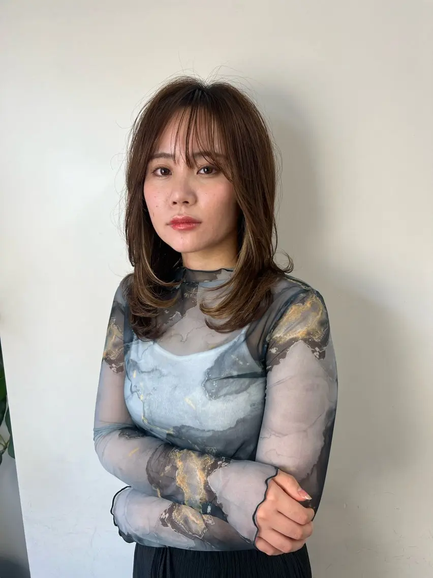 カラー 髪質改善 カット トリートメント 山中 欧輔のヘアスタイル