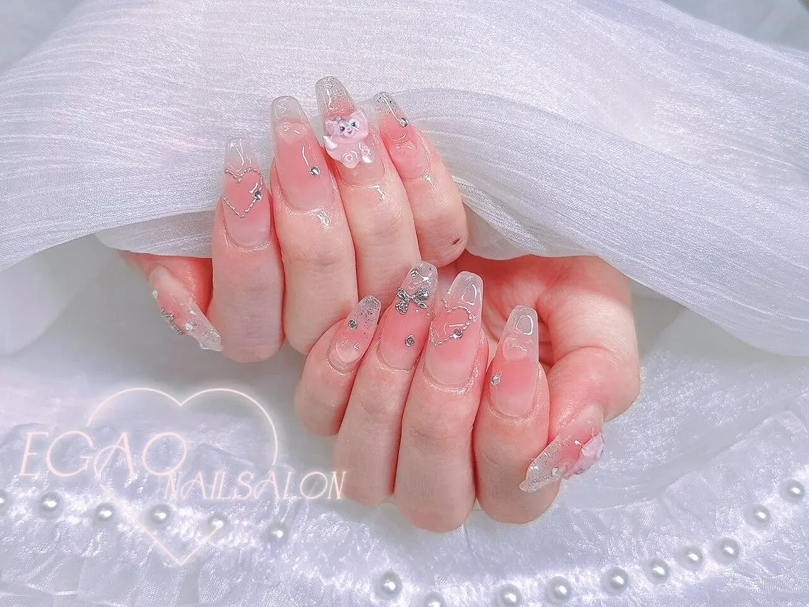 ネイル アートネイル フットネイル フレンチネイル ジェルネイル グラデーション ハンドネイル EGAO NAIL 錦糸町店のネイルデザイン
