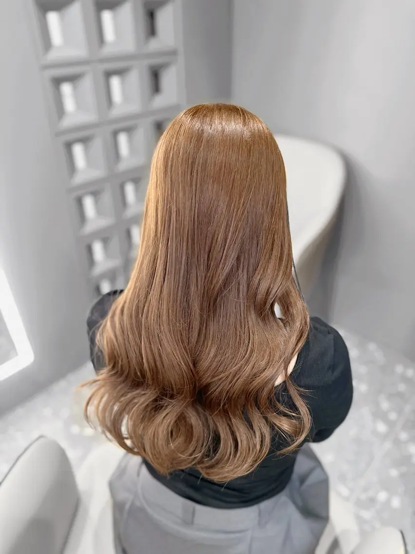 ロング カラー ヘアカラー トリートメント 🎀ちゃんりお🎀 /ブリーチなしカラーのヘアスタイル