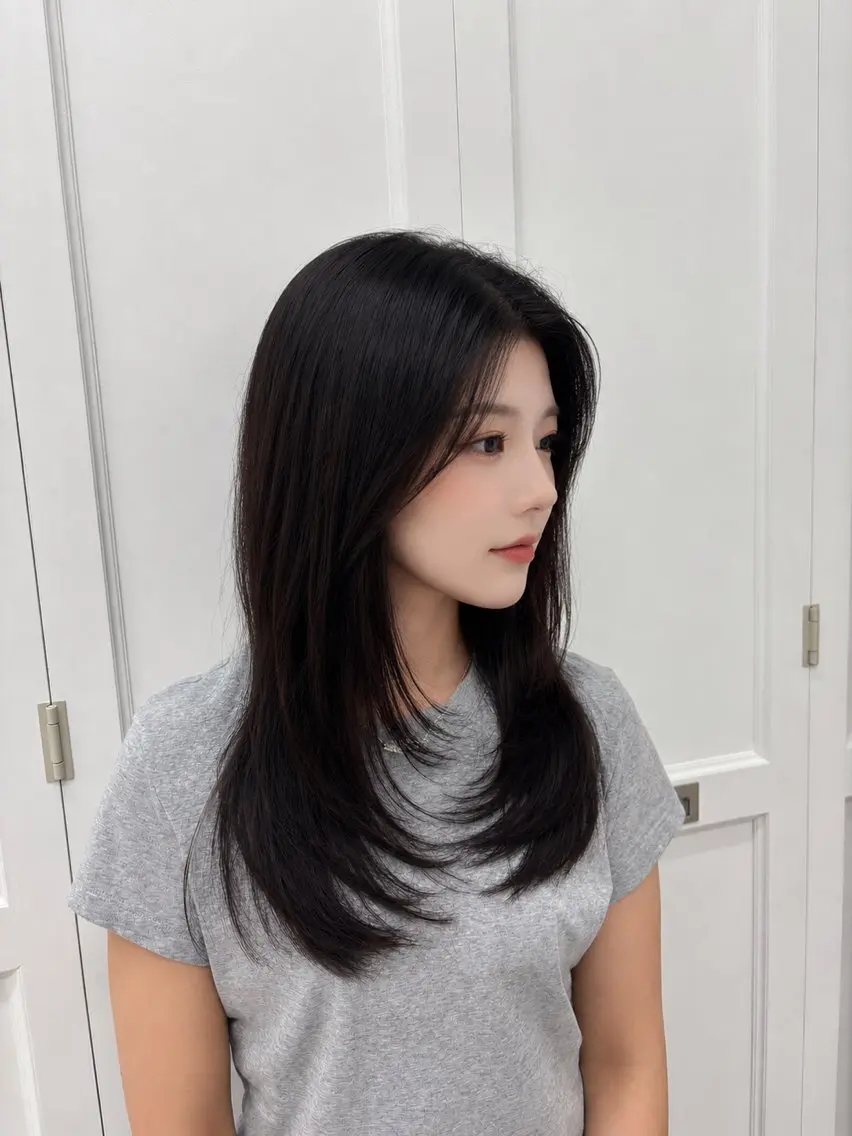 ロング カット ヘアカラー トリートメント ヘッドスパ 透明感ツヤカラー/ 縮毛矯正/静岡のヘアスタイル