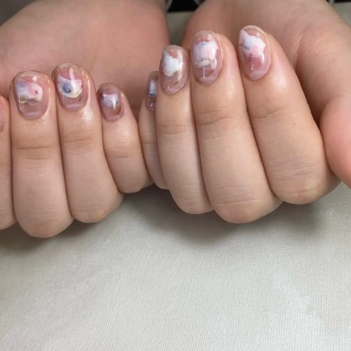 ネイル ニュアンスネイル オフィスネイル ハンドネイル nail◯ petitnanoのネイルデザイン