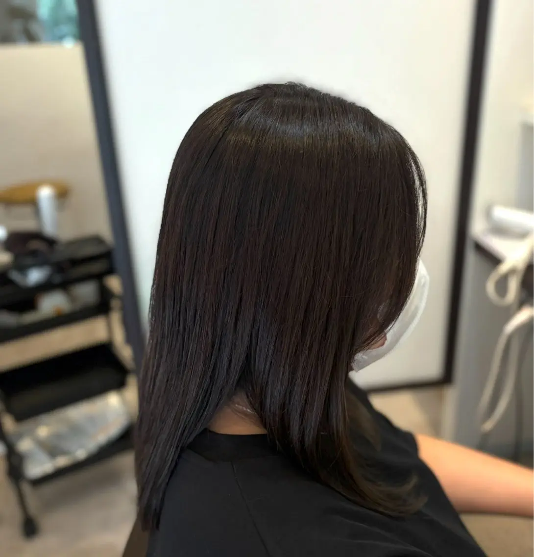 セミロング カット ヘアカラー トリートメント 山下ちひろ/髪質改善 /メンズ/縮毛矯正のヘアスタイル