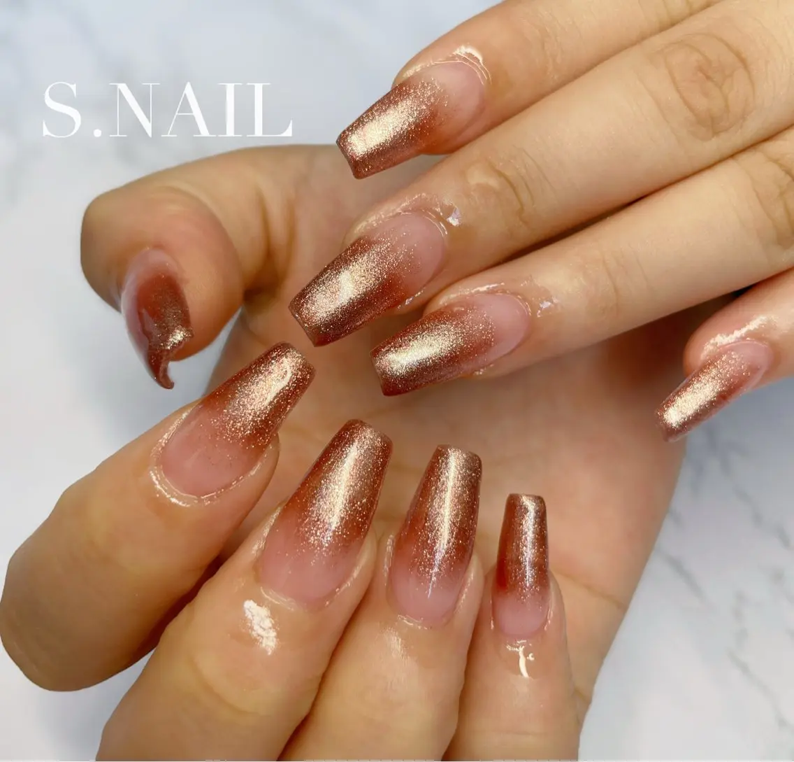 ネイル グラデーション ラメ(グリッター) ラメグラデーション ハンドネイル S.NAIL Suuのネイルデザイン