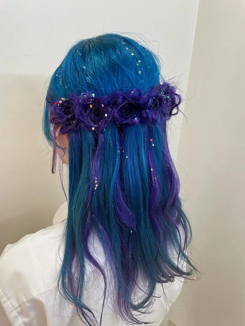 体育祭ヘアセットの写真