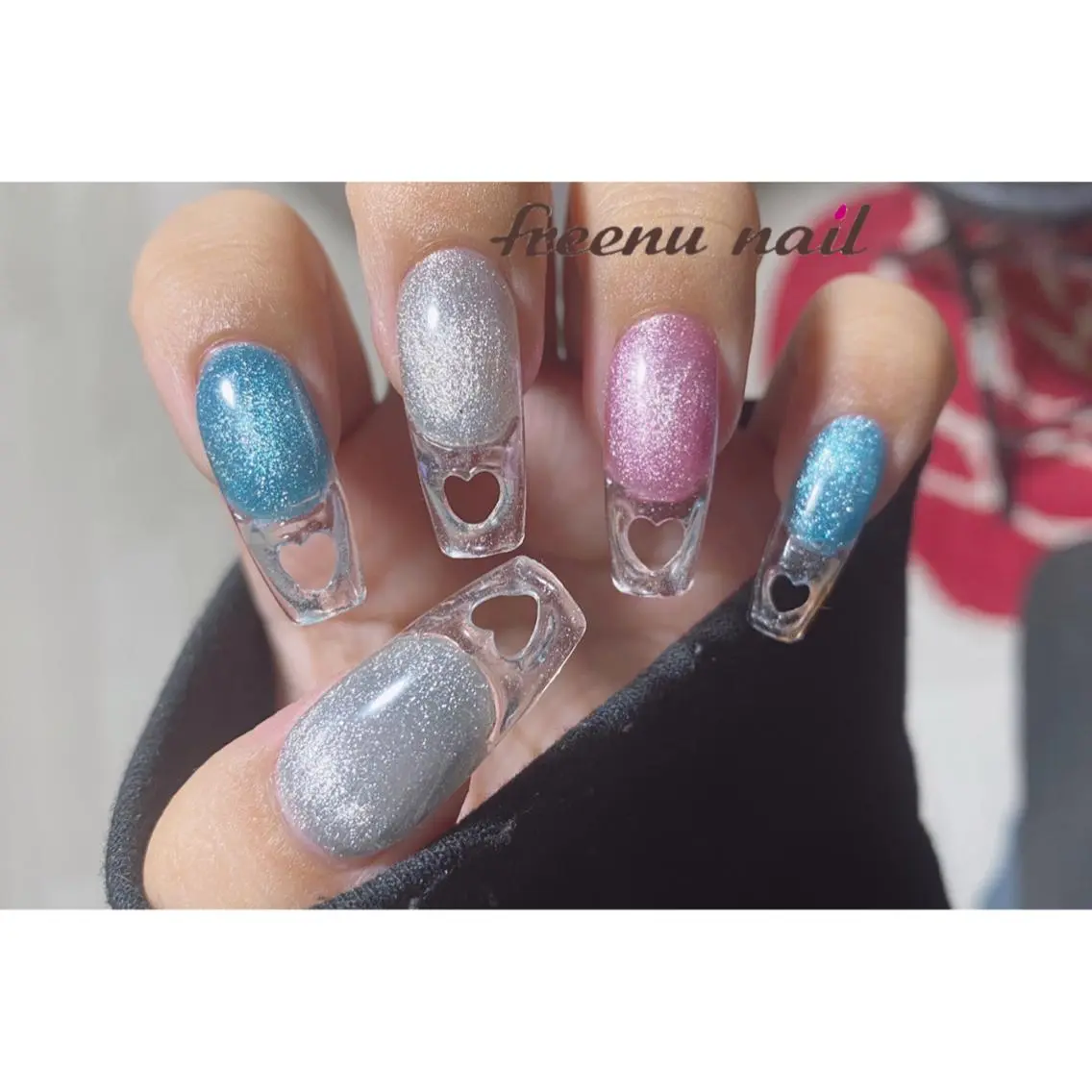 ネイル ハート ネイルチップ freenu nail【24H】のネイルデザイン