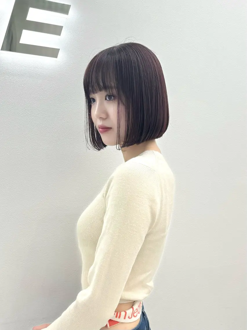ショート カラー ヘアアレンジ カット ヘアカラー トリートメント ヘッドスパ ヘアセット 縮毛矯正🤍 ボブ/ HIKARIのヘアスタイル