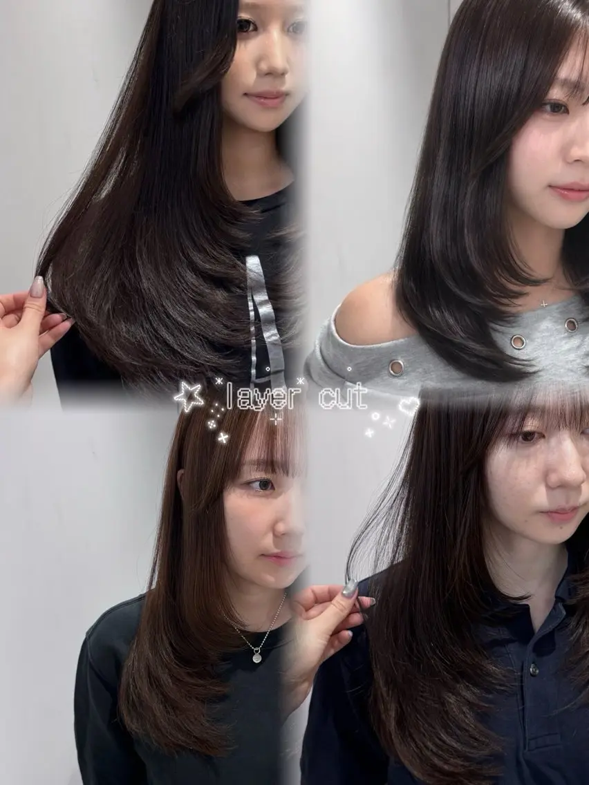 ミディアム 透明感カラー🥣⌇ AO🩵໒꒱のヘアスタイル