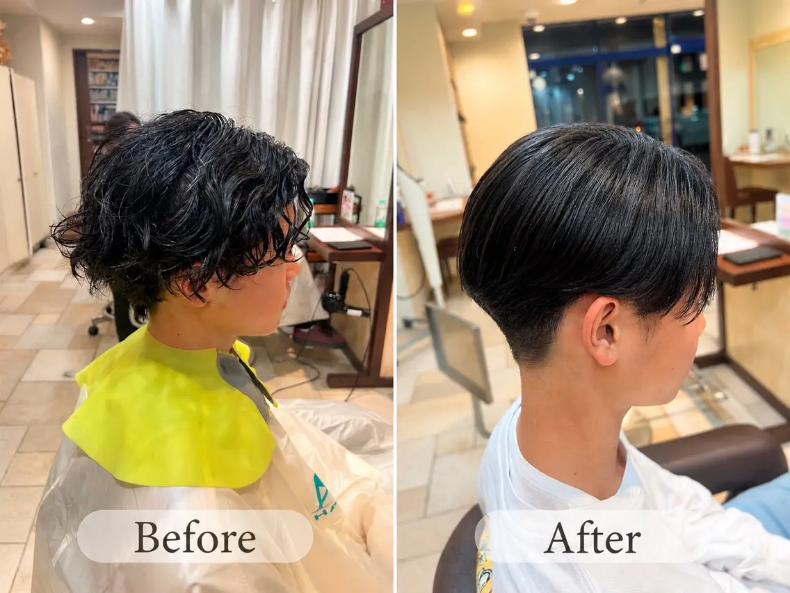 メンズ カット 縮毛矯正 パーマ／縮毛矯正/ 店長 ・村田伊吹のヘアスタイル