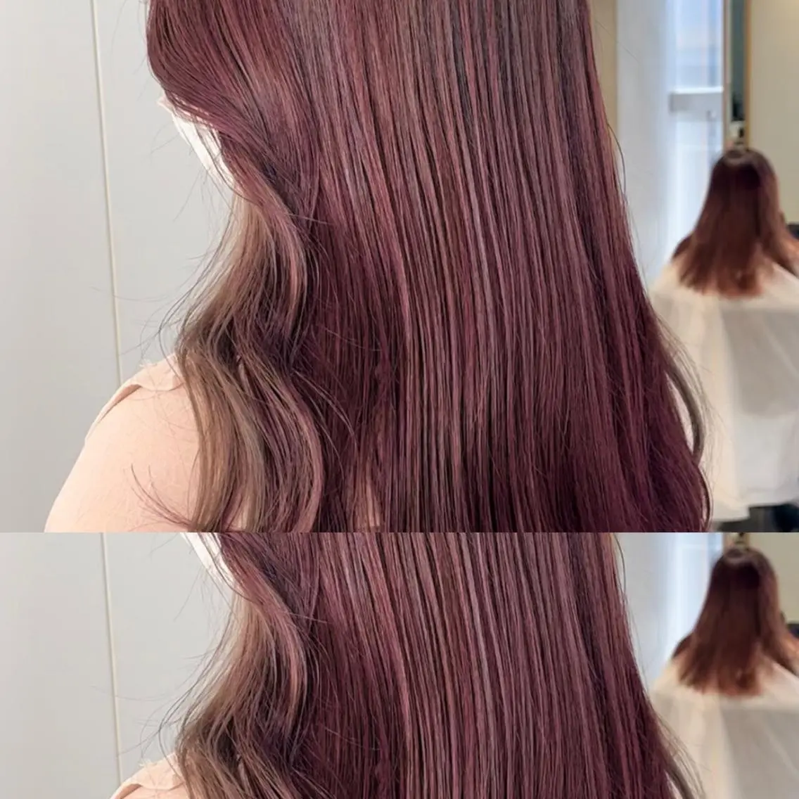 セミロング カラー ヘアアレンジ ベージュカラー ブリーチ ブラウンカラー ケアブリーチ カシス stylist ◎RUKI.のヘアスタイル