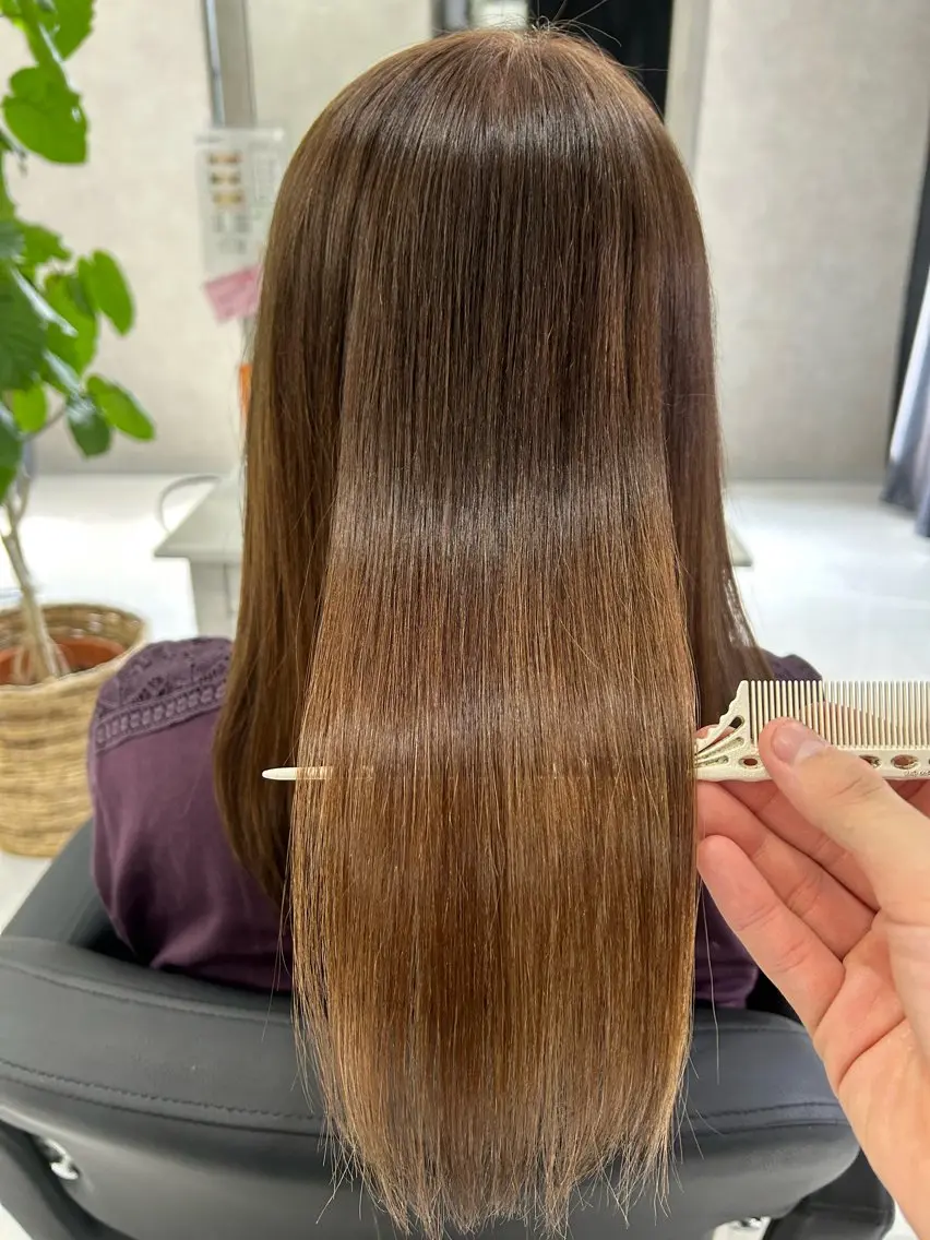 🪻【フルコースメニュー】🪻 カット+カラー+髪質改善ストレート(白髪染め可)の写真