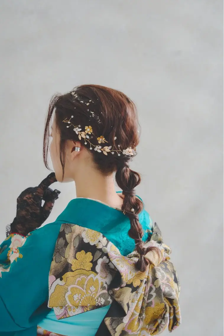 ロング ヘアアレンジ 玉ねぎヘアー 丸岡 桜のヘアスタイル