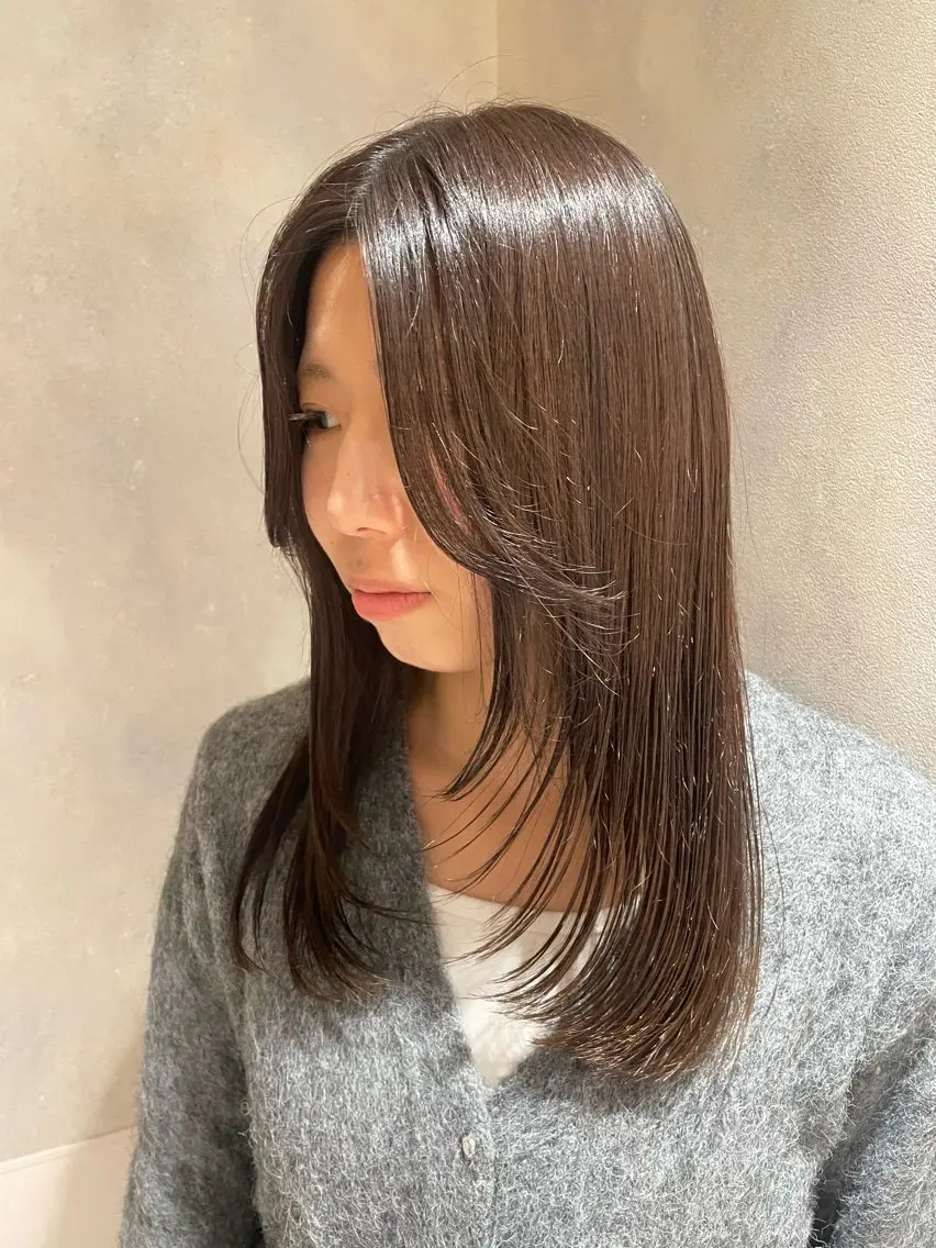ロング ヘアカラー アレンジ/縮毛矯正 FACE。ゆのんのヘアスタイル