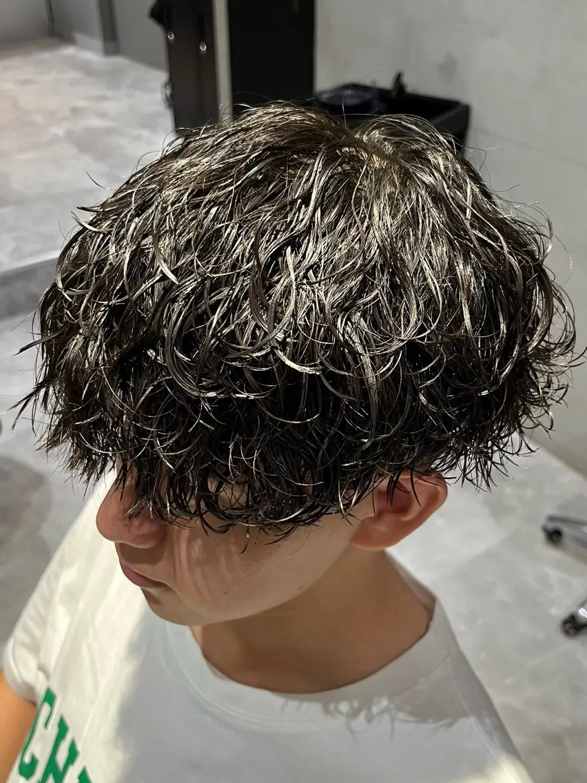 パーマ メンズ カット パーマ トリートメント ヘアセット 💈メンズパーマ特化 店長望月謙二郎💈のヘアスタイル