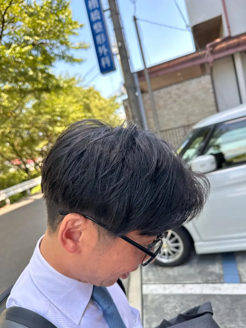 ショート パーマ メンズ メンズパーマ 髪質改善 縮毛矯正 トリートメント 酸熱トリートメント CLALA瀬田店 やまもとまさたかのヘアスタイル