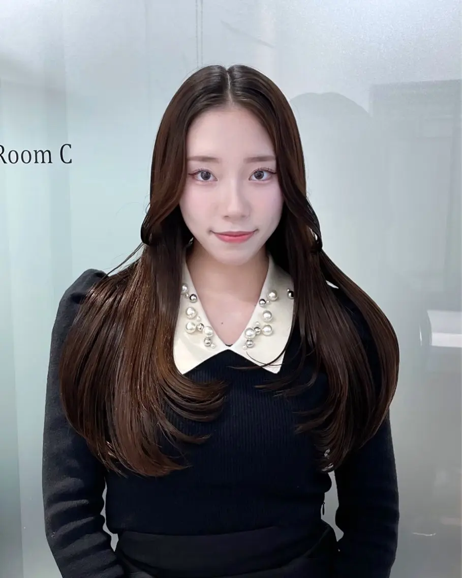 カラー カット ヘアカラー トリートメント 韓国レイヤーカット 髪質改善▫️水野有真のヘアスタイル