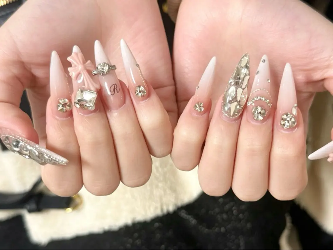 ネイル 成人式 韓国ネイル オフィスネイル cat‘s nail🐈⬛のネイルデザイン