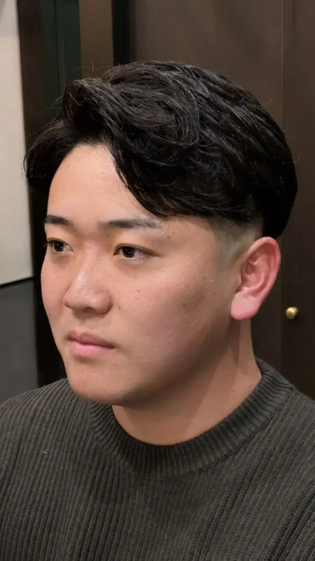 ミディアム 爰河 泰介のヘアスタイル