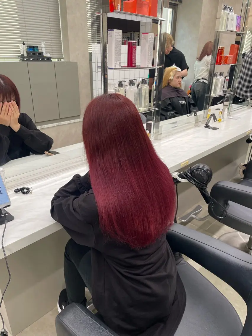 ロング カラー ヘアアレンジ ヘアカラー トリートメント ヘアセット 💗横浜美容室 💗HARUNAのヘアスタイル