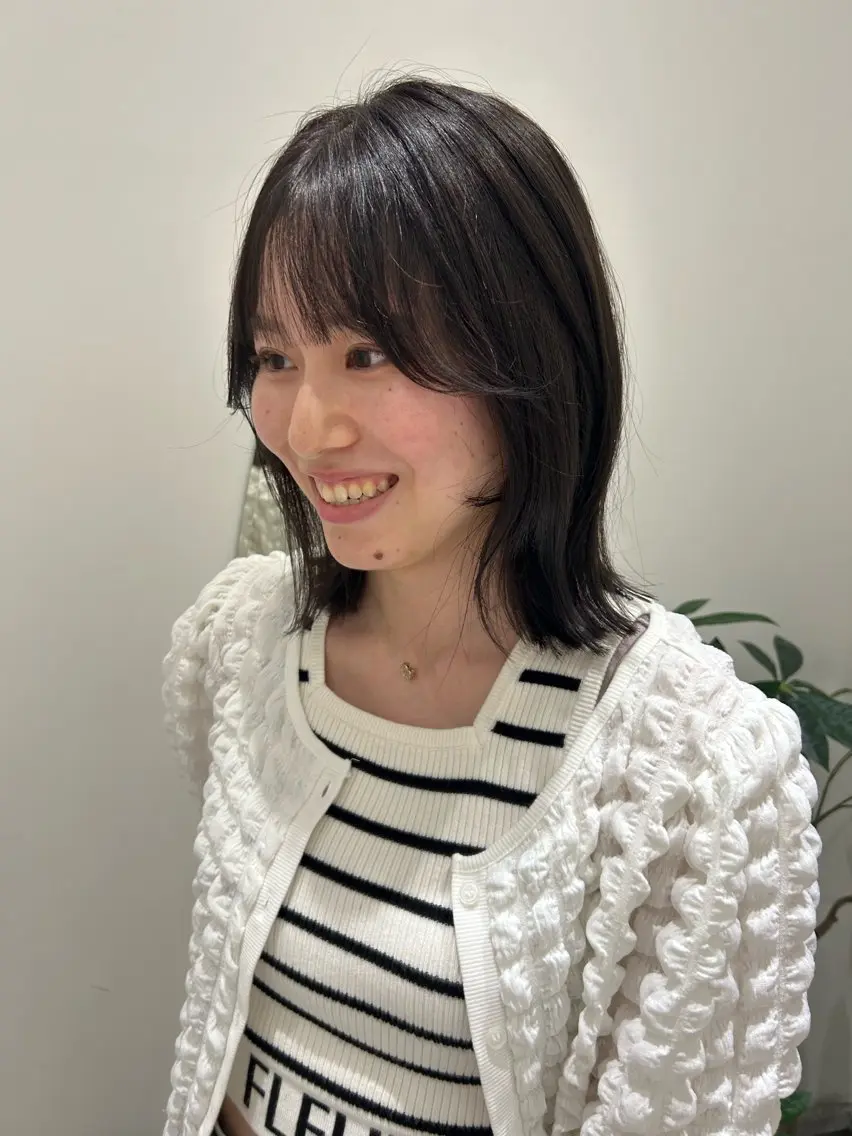 6月限定🌟前髪カット+髪質改善ケアカラー+クイックトリートメントの写真