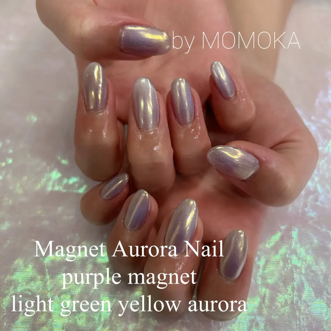 ネイル オーロラネイル マグネットネイル Momo nailsalonのネイルデザイン