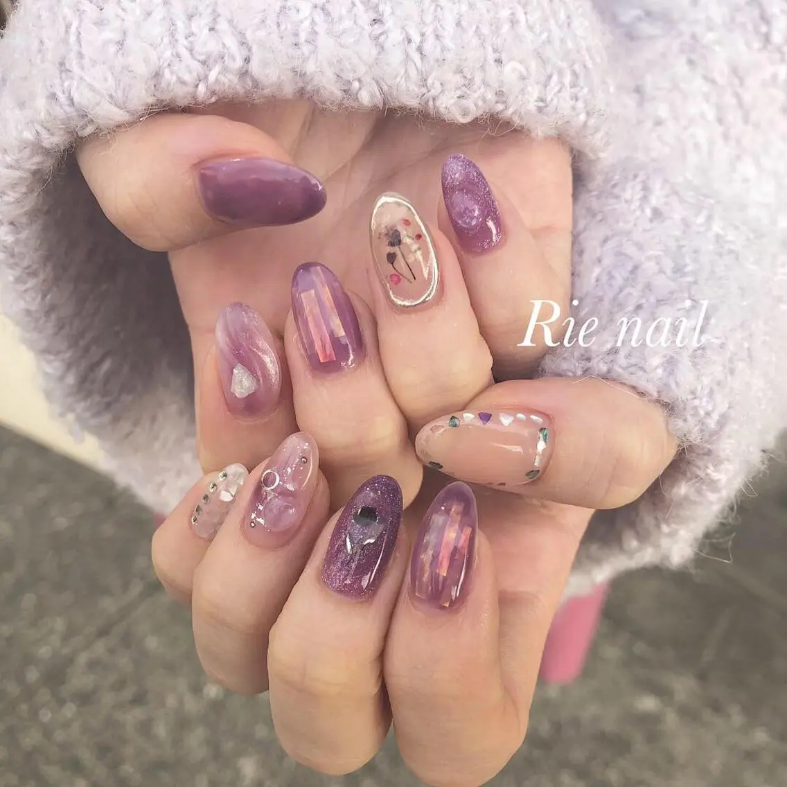 ネイル アートネイル ミラーネイル ハンドネイル claire_ rie.のネイルデザイン