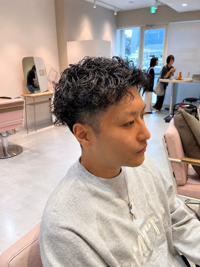 パーマ メンズ BELLE by revo 山口 か乃のヘアスタイル