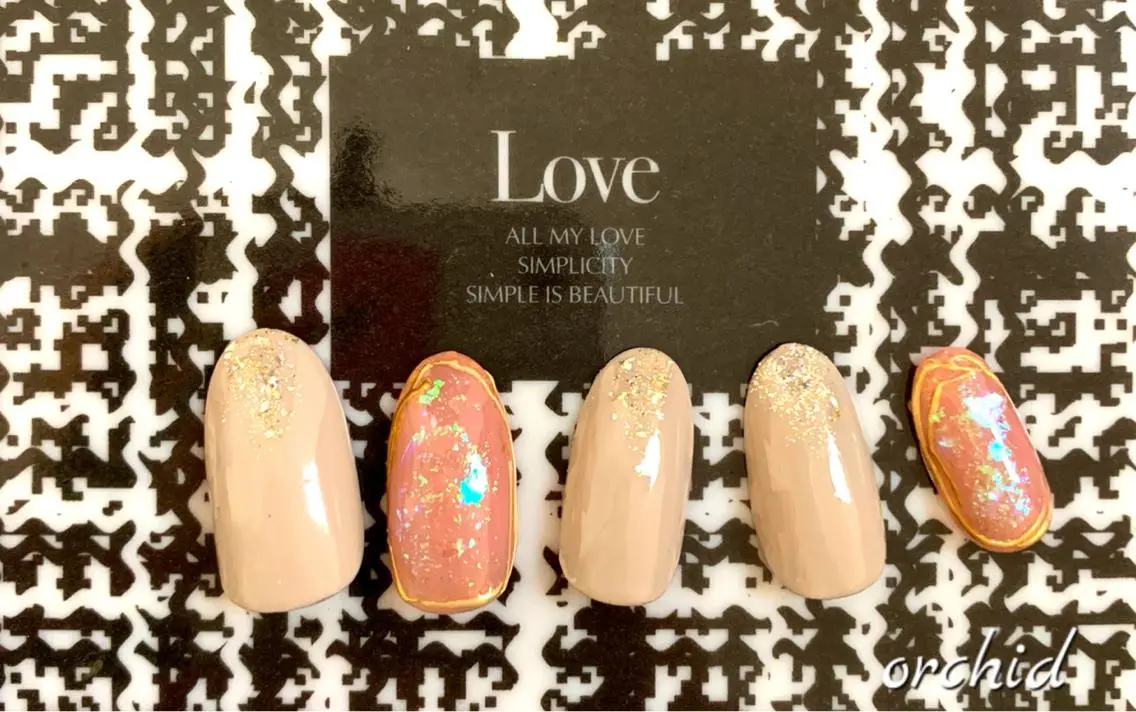 ネイル オフィスネイル orchid ♡オーキッドのネイルデザイン