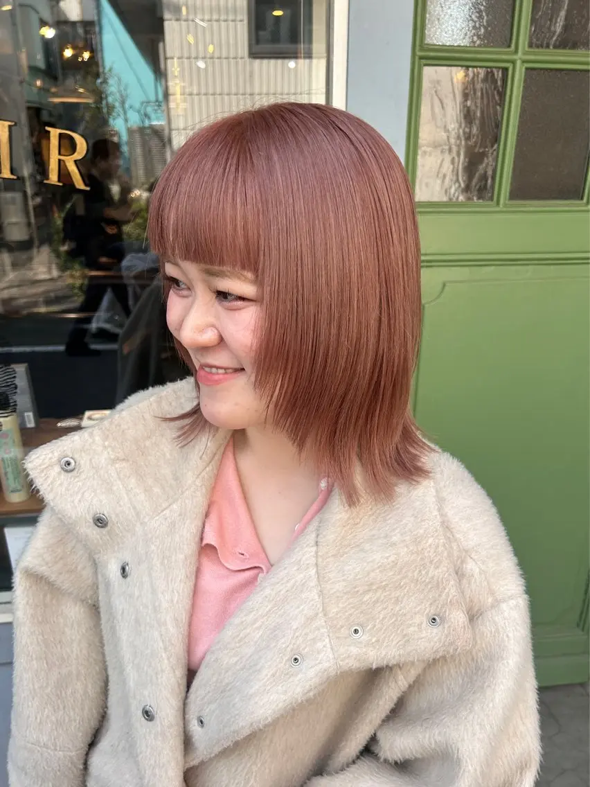 ミディアム カラー ヘアカラー トリートメント 清水千優/パーマ/ メンズパーマのヘアスタイル