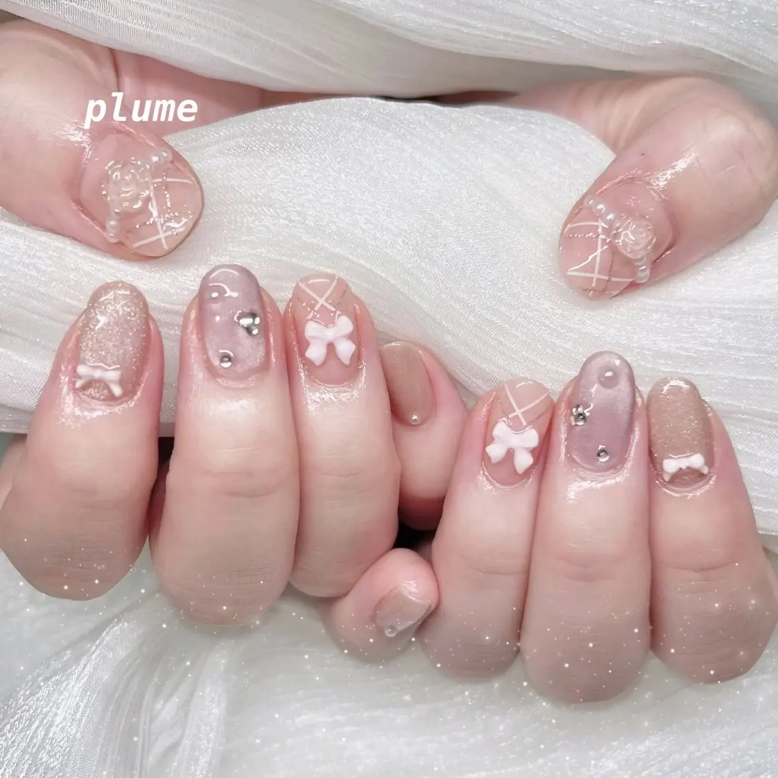 ネイル ハンドネイル plume nail ☆韓国ネイルのネイルデザイン