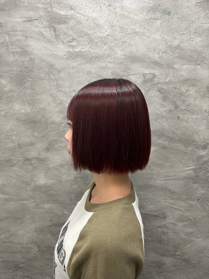 ショート カラー カット ヘアカラー トリートメント 酸性ストレート/ ボブ/暖色/リコのヘアスタイル