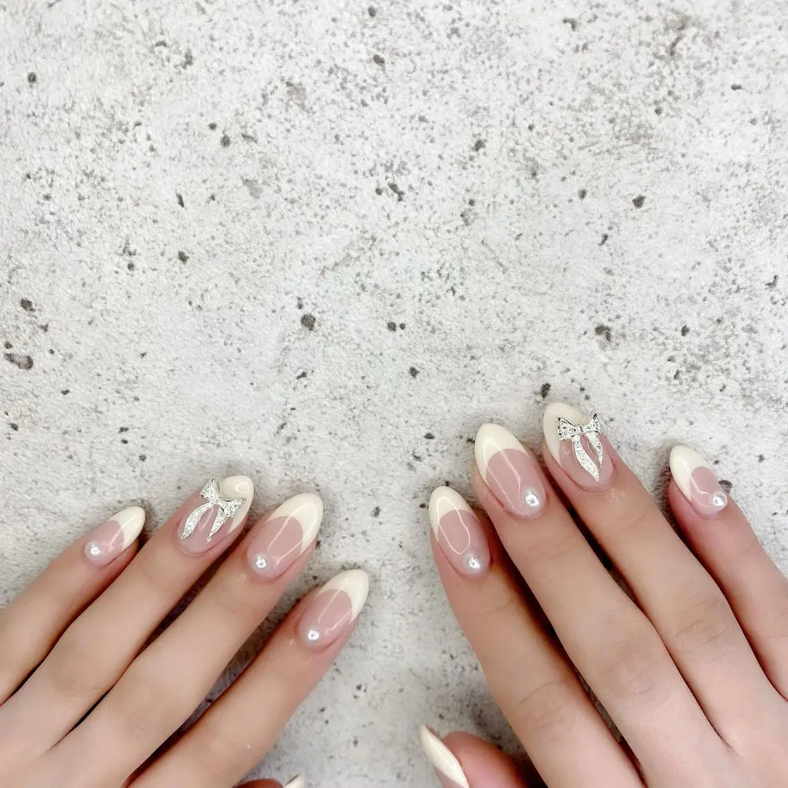 セミロング カラー パーマ ヘアアレンジ メンズ キッズ ネイル マツエク・マツパ 長さ出し フレンチネイル リボン スカルプネイル ハンドネイル Salon Ｋのネイルデザイン
