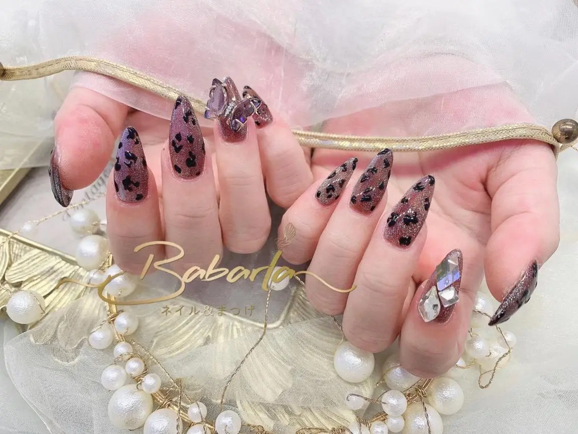 ネイル アニマル柄 ニュアンスネイル Babarla Nailのネイルデザイン