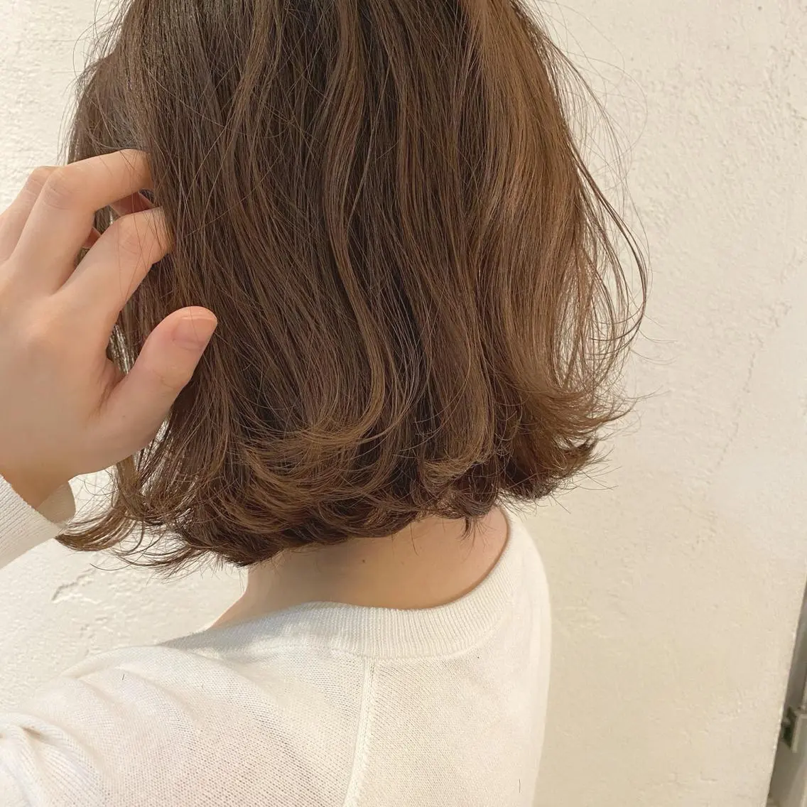ミディアム カラー ベージュカラー レイヤーボブ/ボブ 仲川和人のヘアスタイル