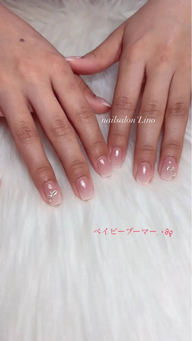 ネイル リボン ハンドネイル Lino𓂃⟡.· Chizuruのネイルデザイン