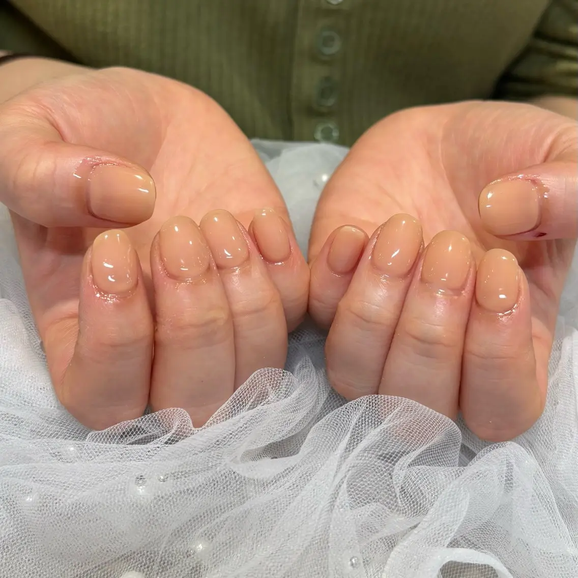 ネイル オレンジ ハンドネイル 荒巻 めいのネイルデザイン
